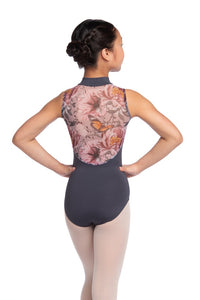 Girls Zip Front with Butterfly Bloom Print - AW1062BB G