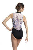 Zip Front with Delphinium Print - AW1062DE