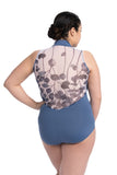 Zip Front with Falling Leaves Print - AW1062FL