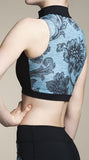 Zip Front Crop Top Heirloom Print - AW315HL