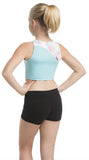 Girls Jenna Crop Top with Triangle - AW332TR G Print