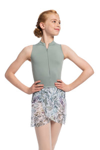 Girls 13" Wrap Skirt in Soft Fern Print - AW501SFN G