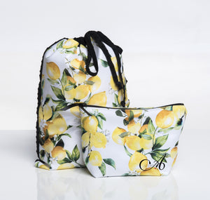 Makeup Bag in Limoncello Print - AW901LC